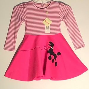 GIRLS STYLISH POODLE DRESS SIZE 10-11